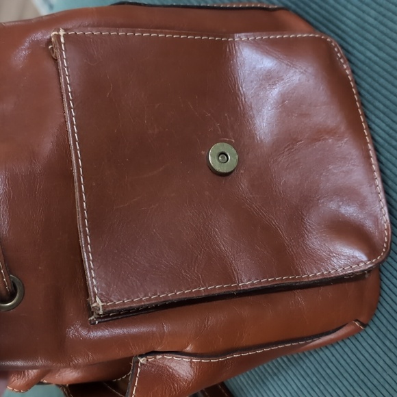 EUC Patricia Nash Heritage Aberdeen Leather Backpack Purse Brown - Picture 9 of 14